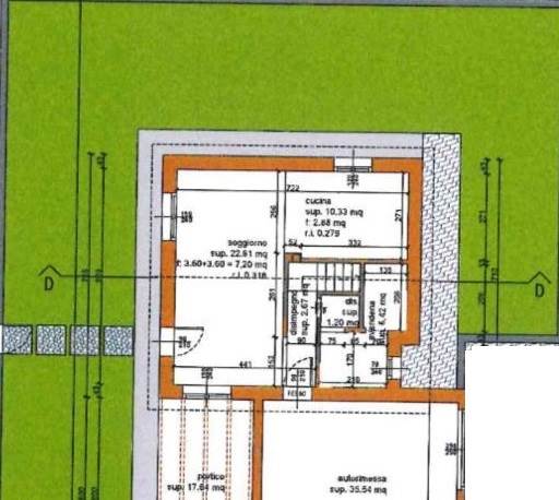 esempio casa di testa piano terra